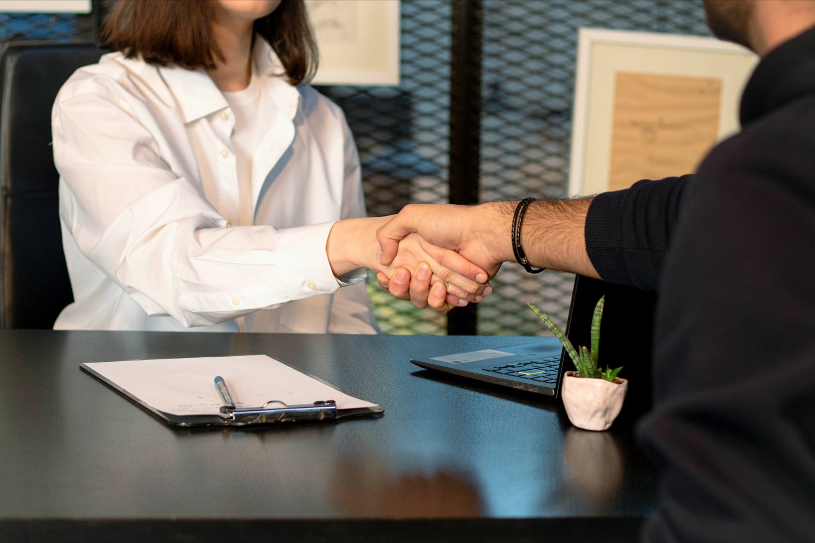 Business owner completing a Florida business entity filing for registered agent designation